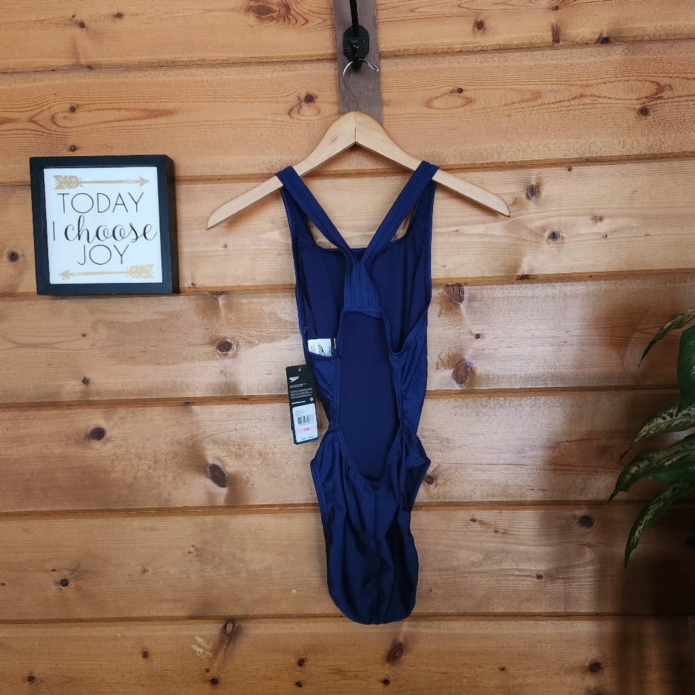 Speedo NWT Proback LT Supro-A Competitive Swim Team Navy Bathing Suit Sz 10/36 - Picture 6 of 9